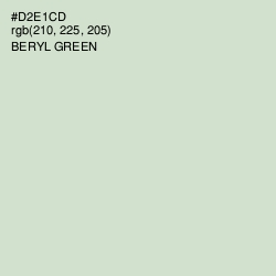 #D2E1CD - Beryl Green Color Image